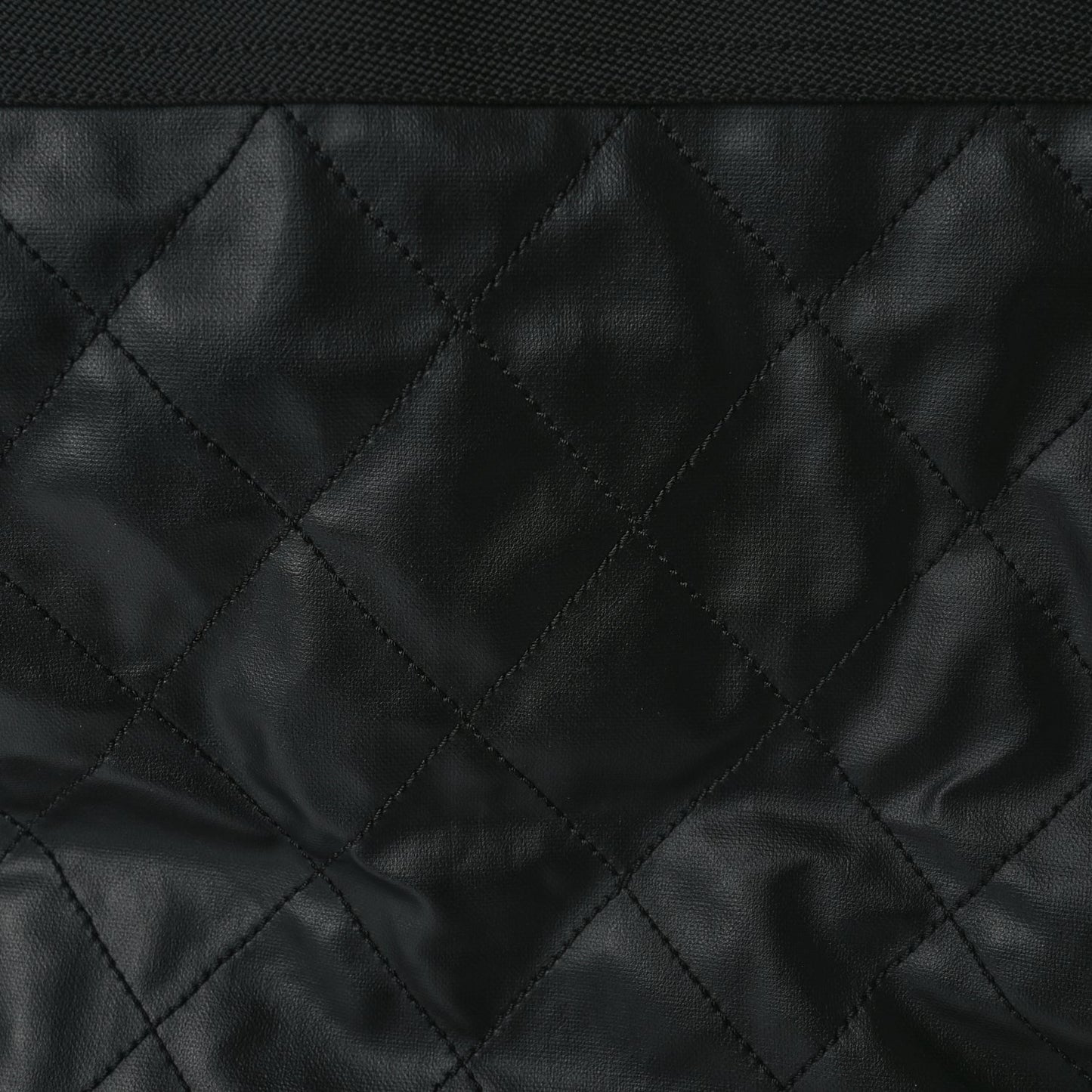 Chanel Coated Canvas Stitched XL Paris Biarritz Tote Black