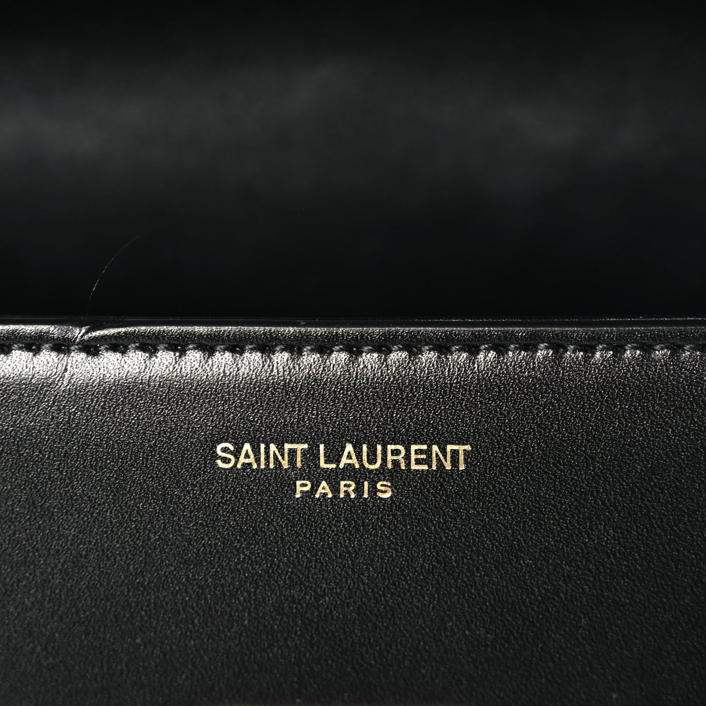 Saint Laurent Shiny Calfskin Le Fermoir Top Handle Bag Black