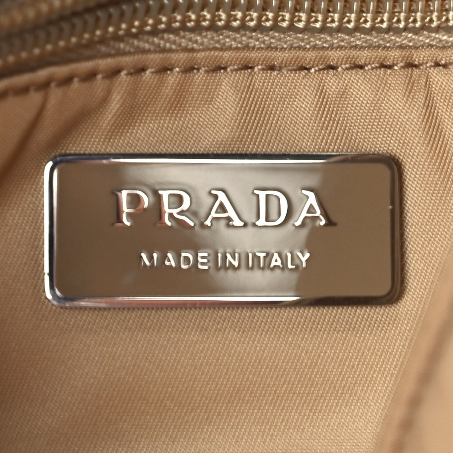 Prada Re-Nylon Vitello Padded Small Flap Shoulder Bag Deserto
