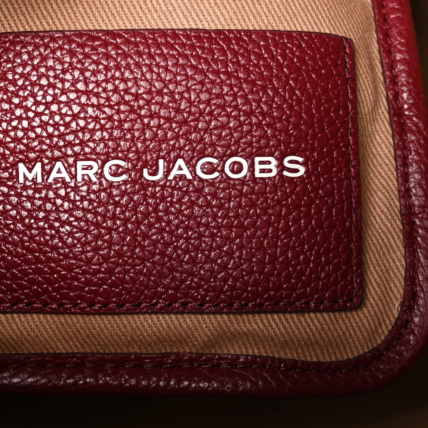 Marc Jacobs Grained Calfskin Medium The Tote Bag  Cherry