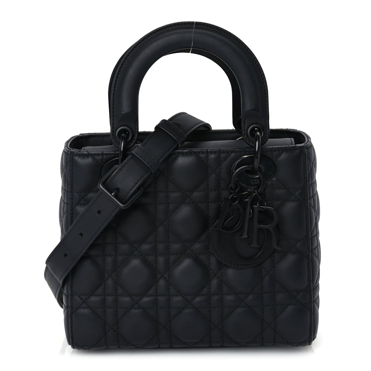 Christian Dior Ultra Matte Calfskin Cannage Small My ABCDior Lady Dior Black