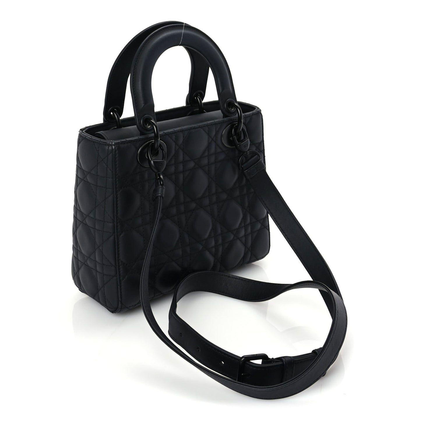Christian Dior Ultra Matte Calfskin Cannage Small My ABCDior Lady Dior Black