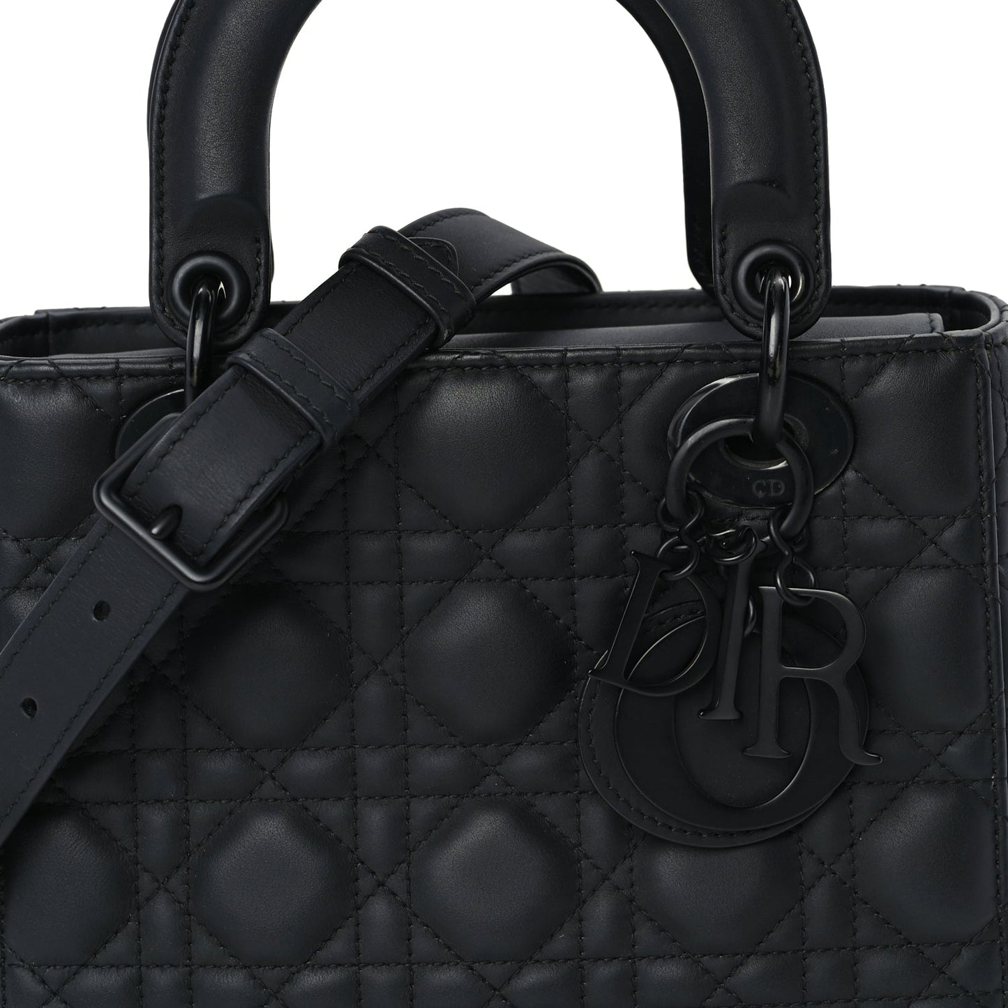 Christian Dior Ultra Matte Calfskin Cannage Small My ABCDior Lady Dior Black