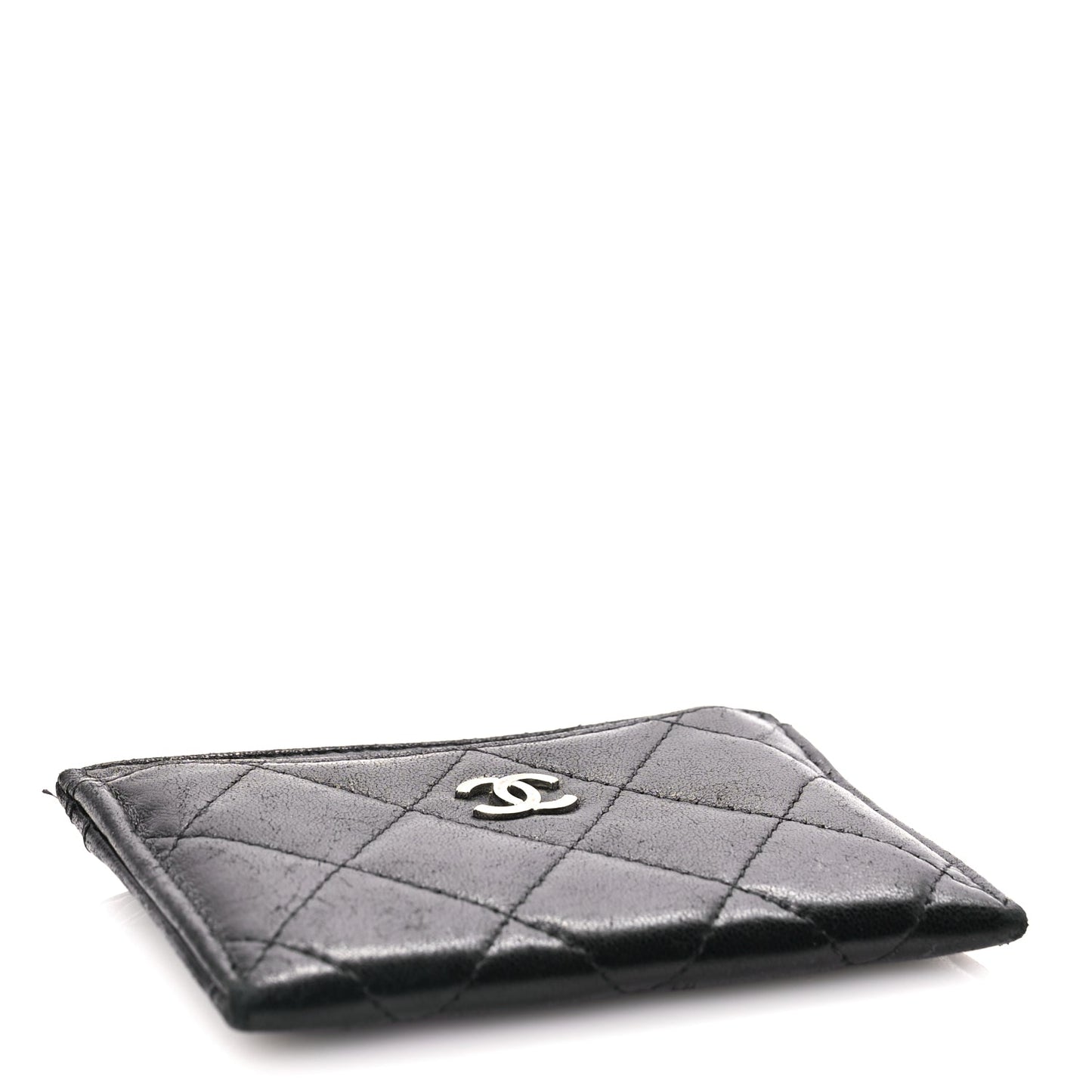 Chanel Lambskin Quilted Card Holder Black