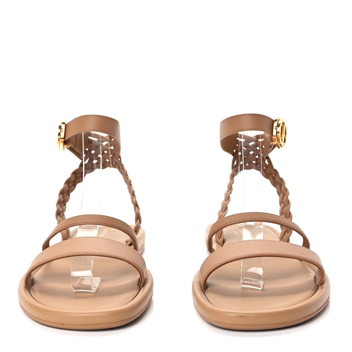Christian Dior Calfskin Egee Sandals 37 Brown