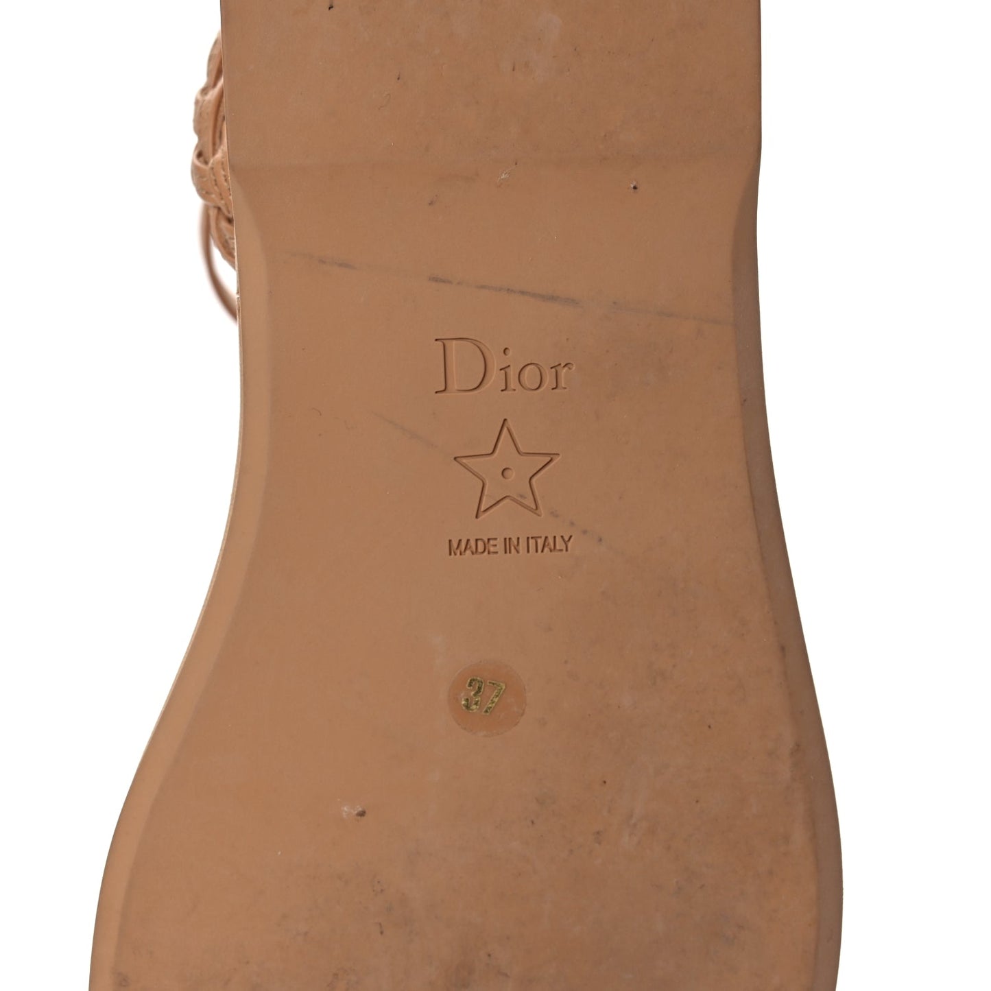 Christian Dior Calfskin Egee Sandals 37 Brown