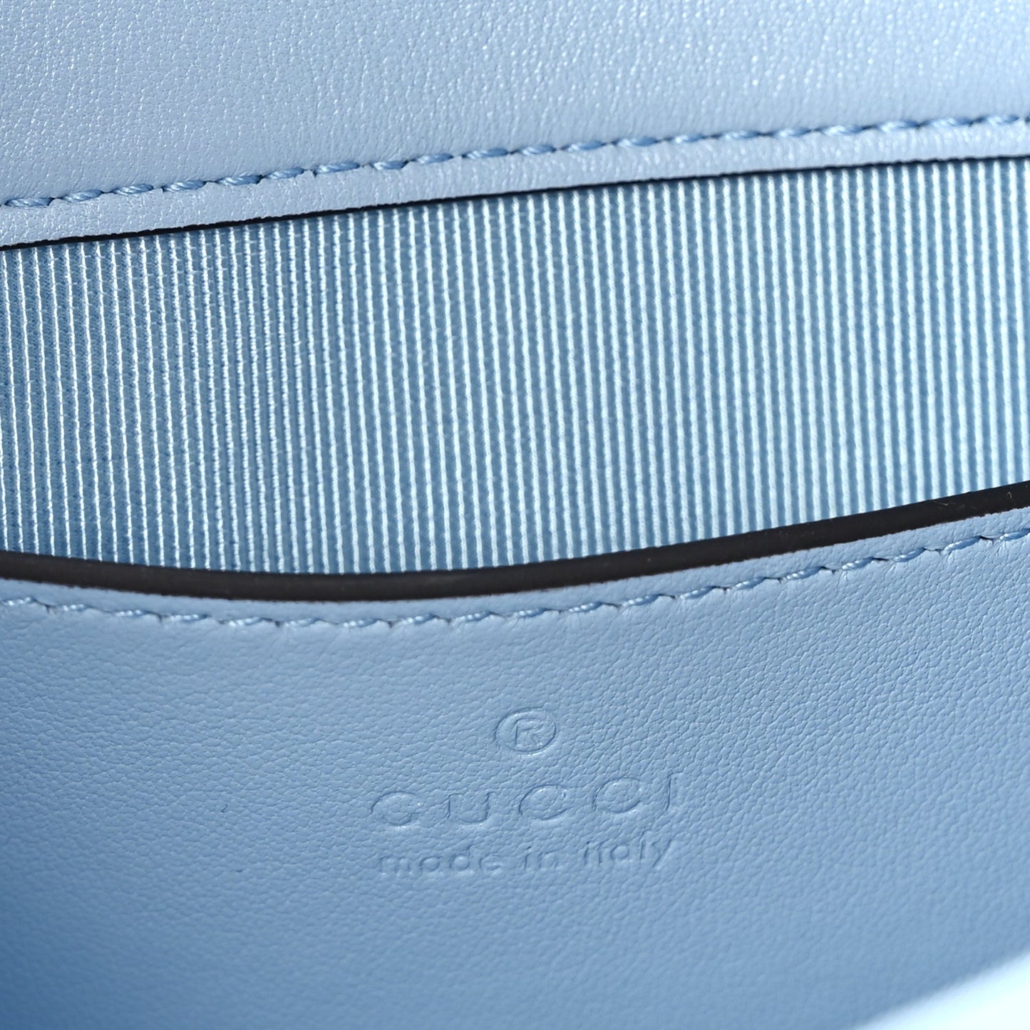 Gucci Lambskin Matelasse Small GG Marmont Shoulder Bag Light Blue