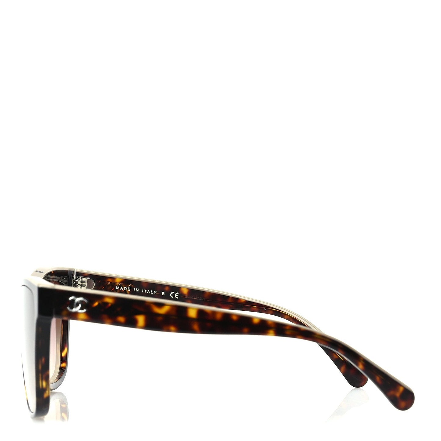 Chanel Acetate Logo Shield Sunglasses 5418  Tortoise