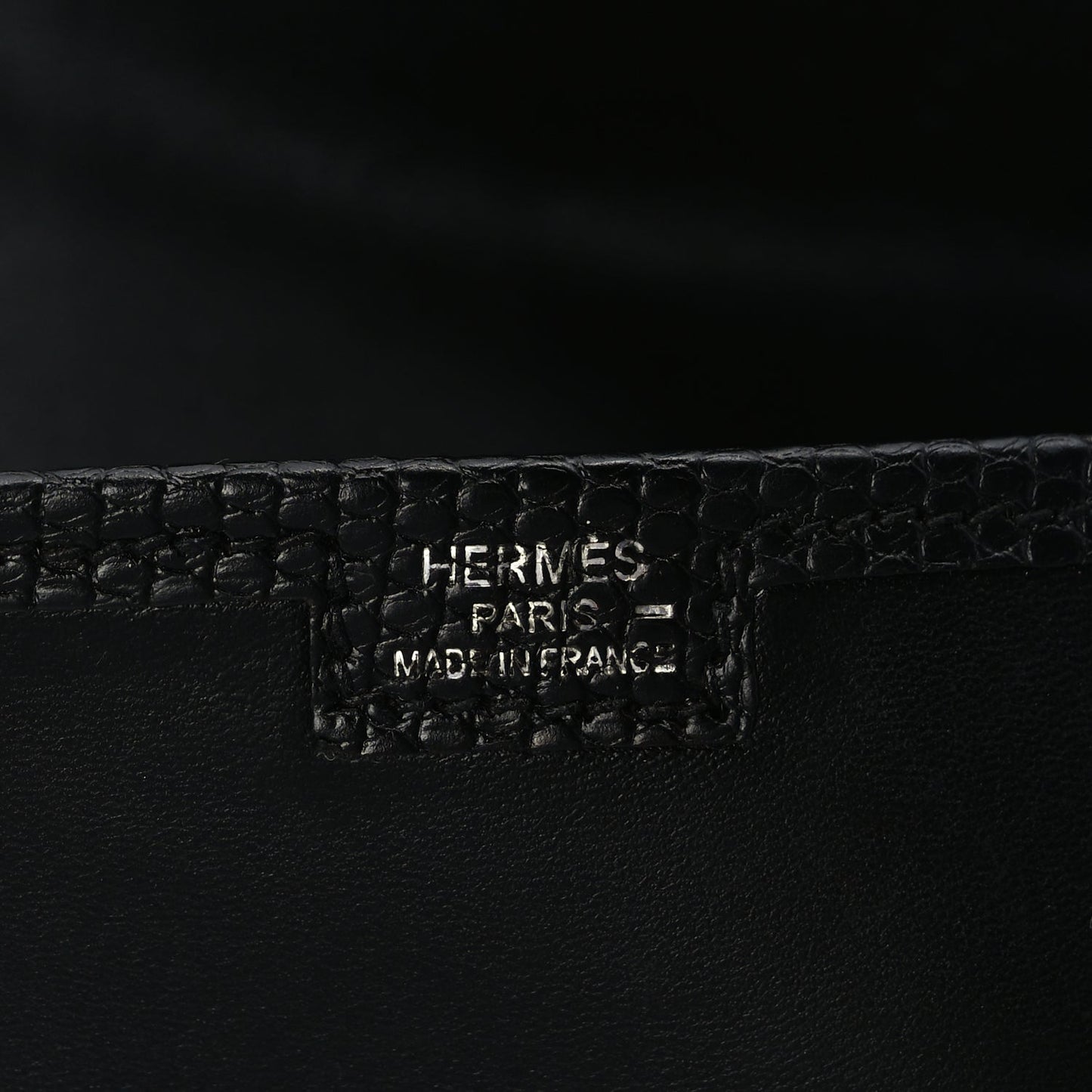 ** LOANED ** Hermes Swift Lizard Varanus Niloticus Jige Elan Touch 29 Clutch  Black