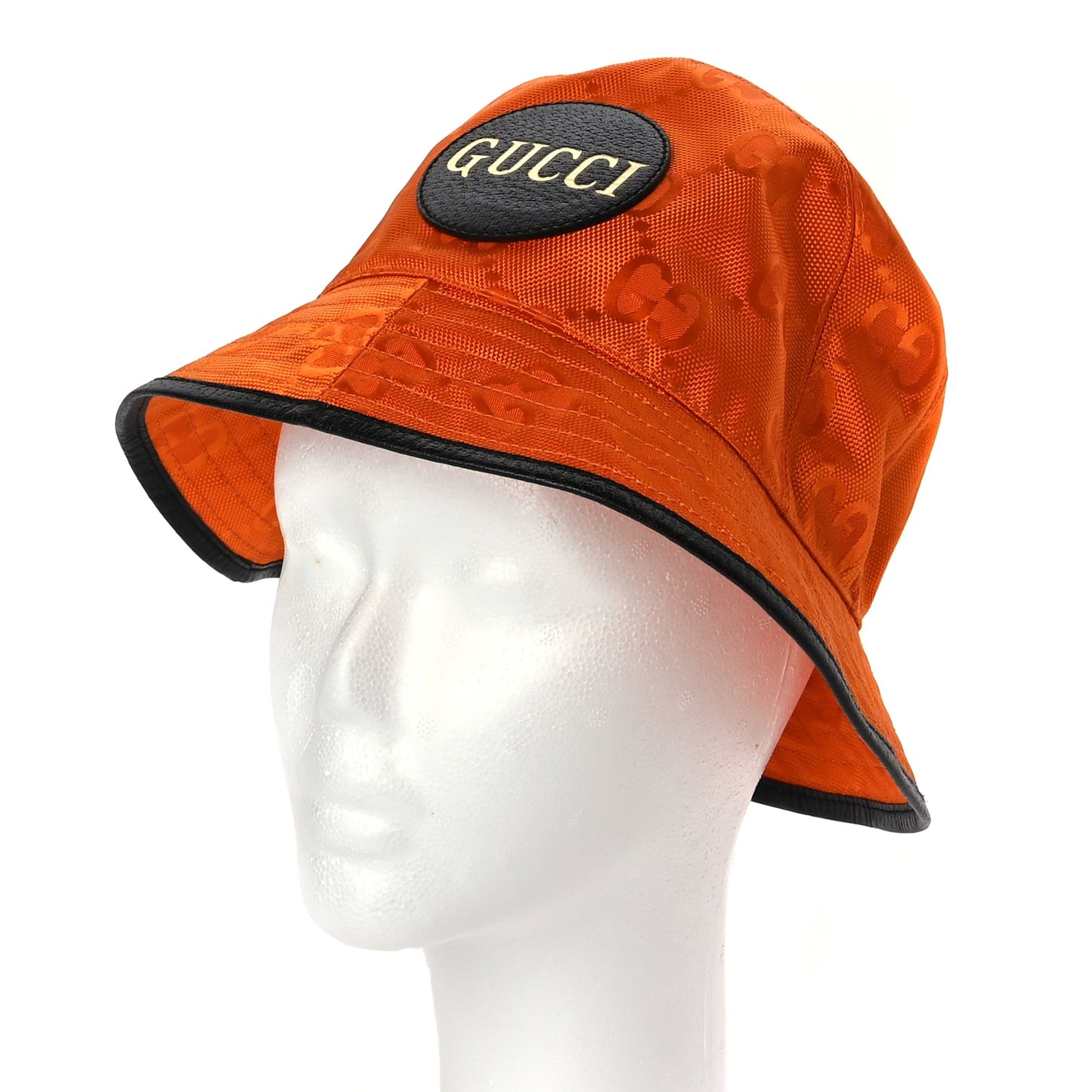 Gucci GUCCI Econyl Nylon Monogram Off The Grid Will Bucket Hat M Carrot Orange Black