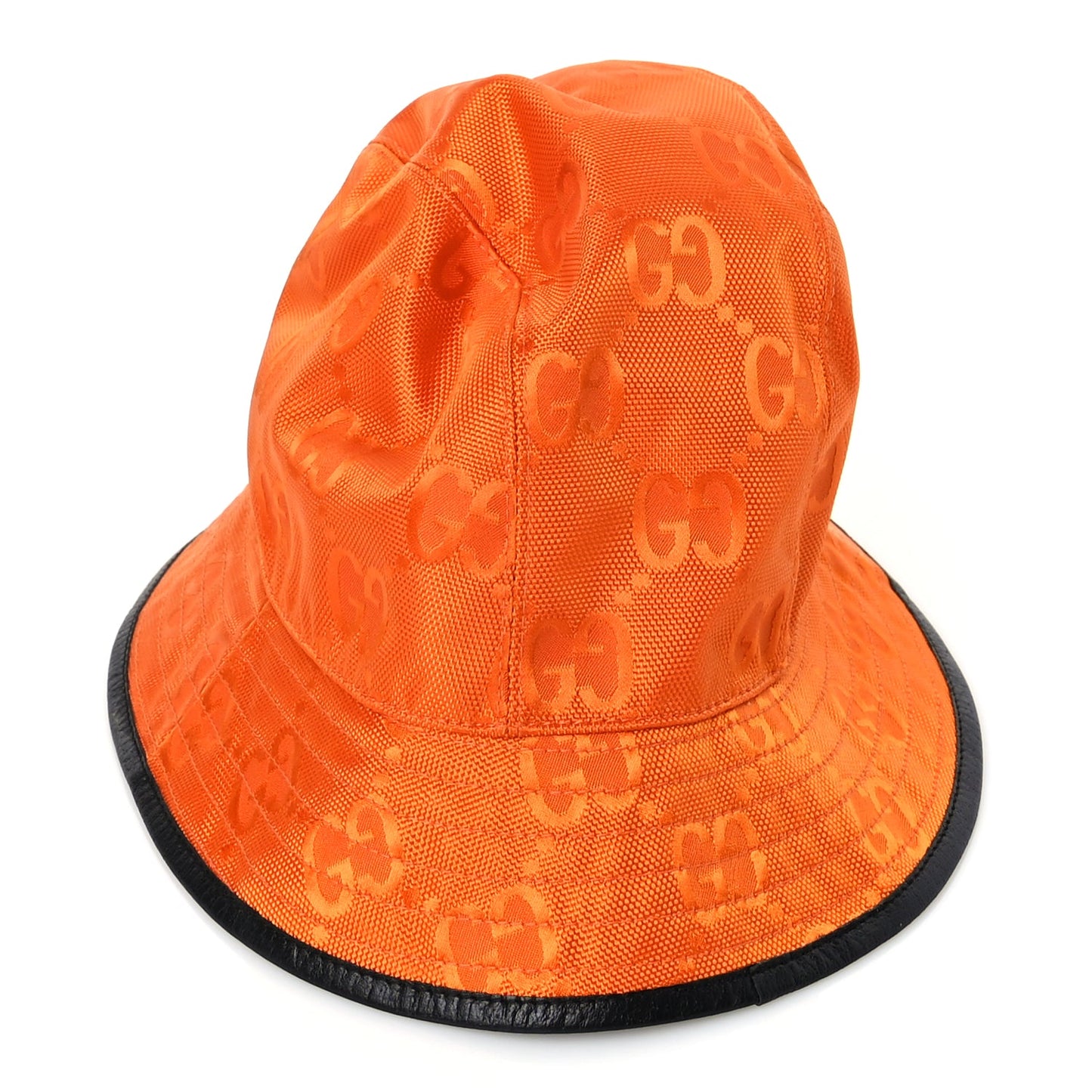 Gucci GUCCI Econyl Nylon Monogram Off The Grid Will Bucket Hat M Carrot Orange Black