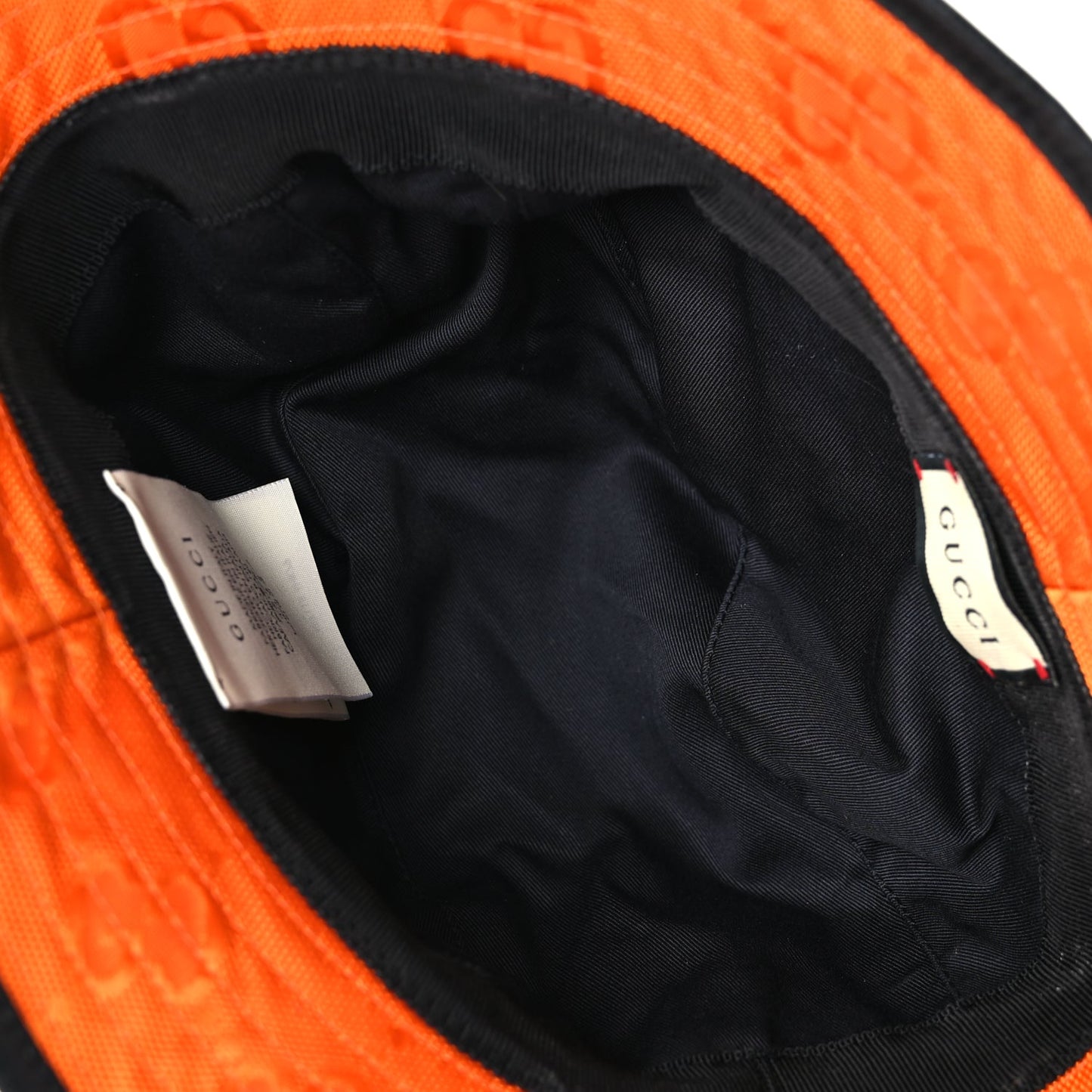 Gucci GUCCI Econyl Nylon Monogram Off The Grid Will Bucket Hat M Carrot Orange Black