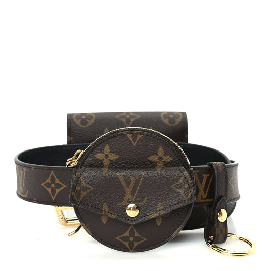 Louis Vuitton Monogram 30mm Daily Multi Pocket Belt 80 32 Brown