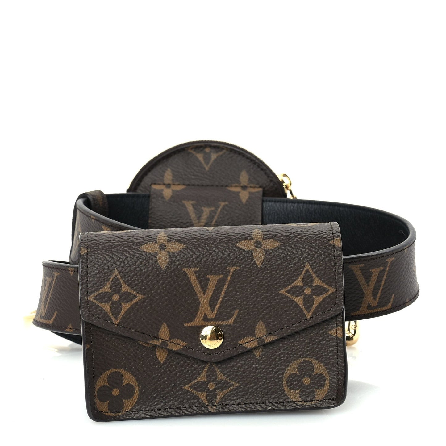Louis Vuitton Monogram 30mm Daily Multi Pocket Belt 80 32 Brown