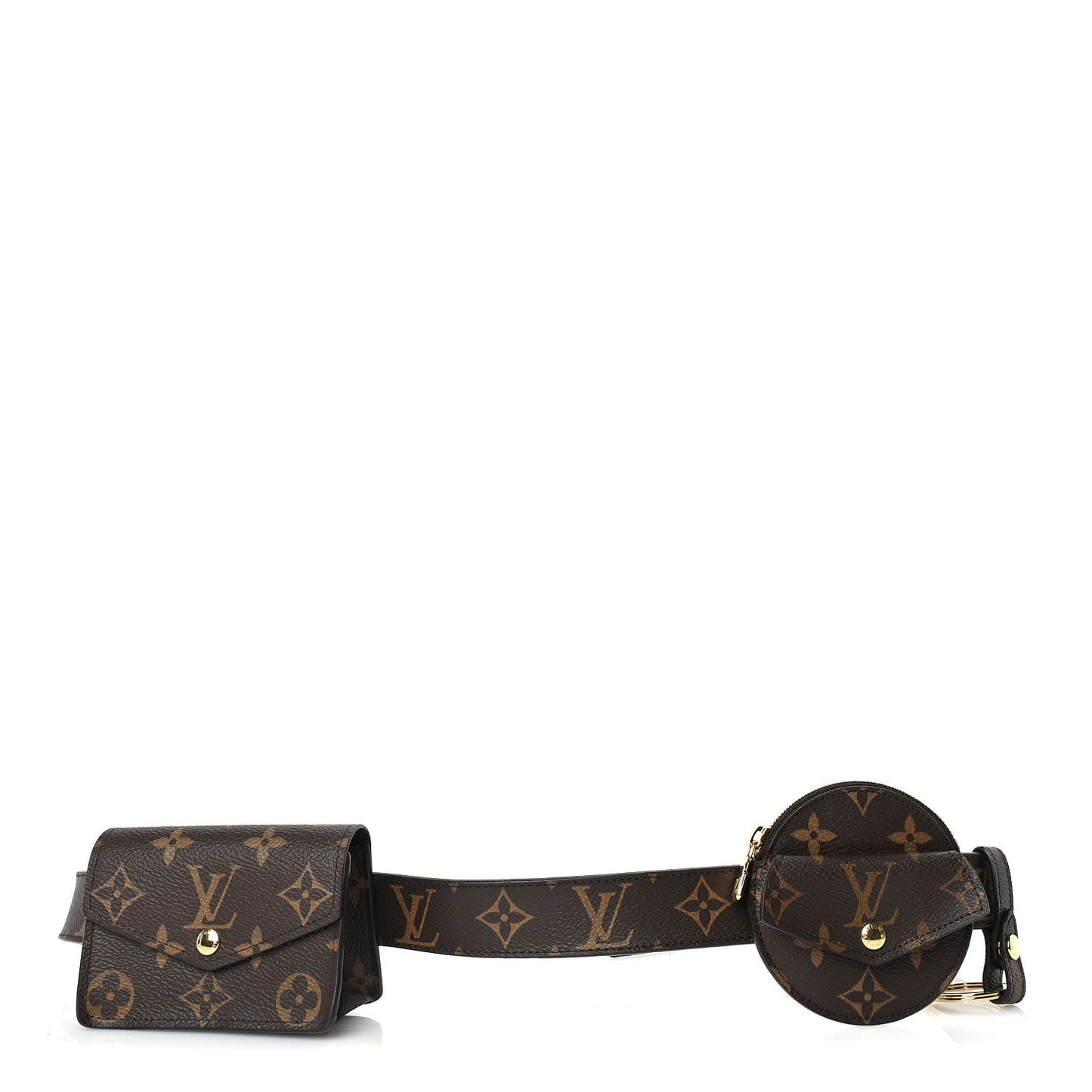Louis Vuitton Monogram 30mm Daily Multi Pocket Belt 80 32 Brown