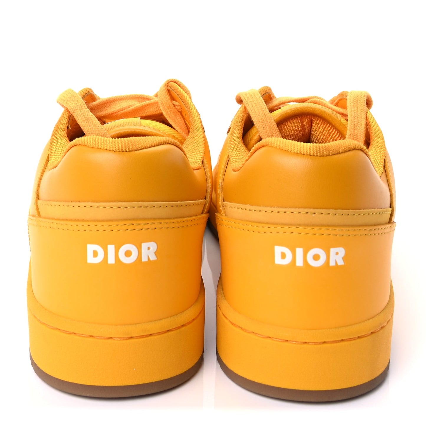 Christian Dior Smooth Calfskin Oblique Galaxy Mens B27 Low Top Sneakers 42  Yellow