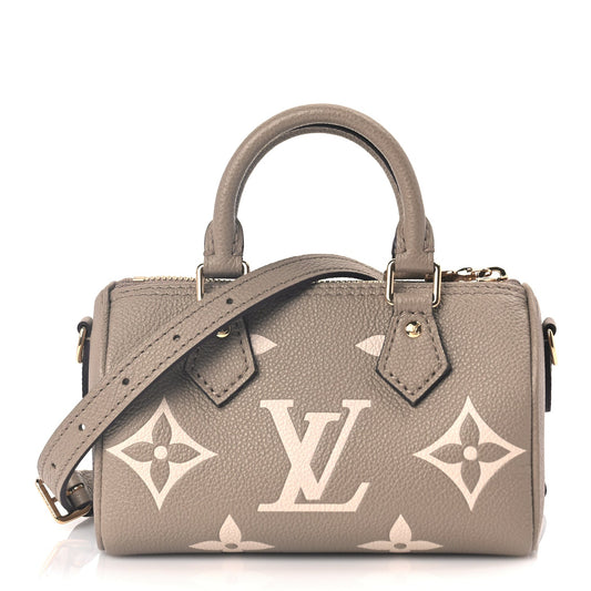 Louis Vuitton Empreinte Monogram Giant Nano Speedy  Tourterelle Creme