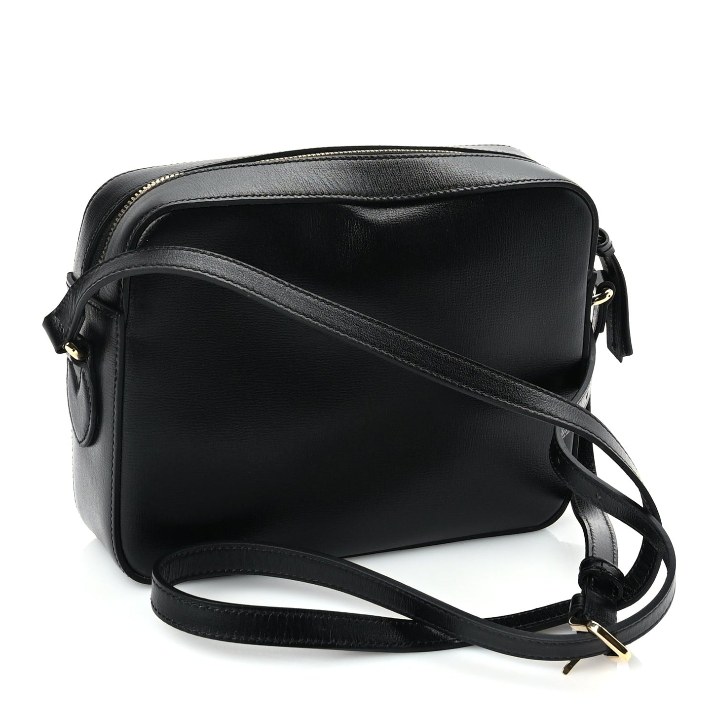 Gucci Textured Calfskin Small Horsebit 1955 Shoulder Bag Black