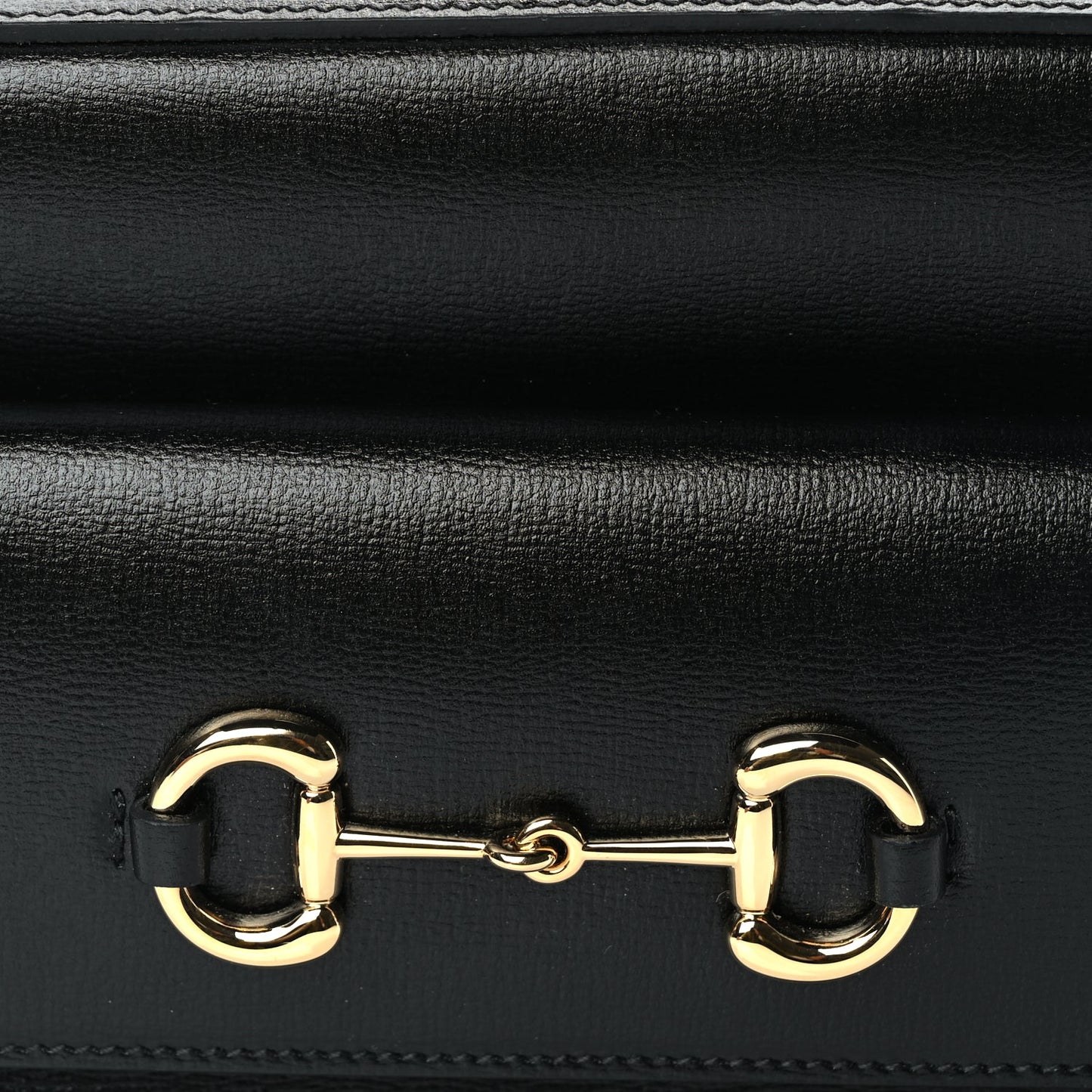 Gucci Textured Calfskin Small Horsebit 1955 Shoulder Bag Black