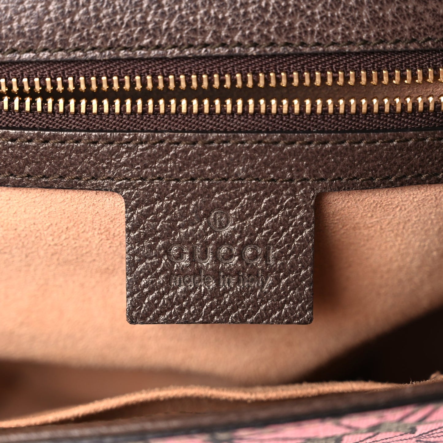 Gucci GG Supreme Monogram Bengal Medium Padlock Shoulder Bag Beige Pink