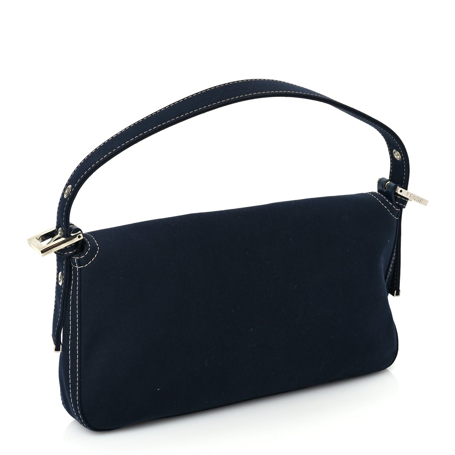 Fendi Canvas Enamel Baguette Blue