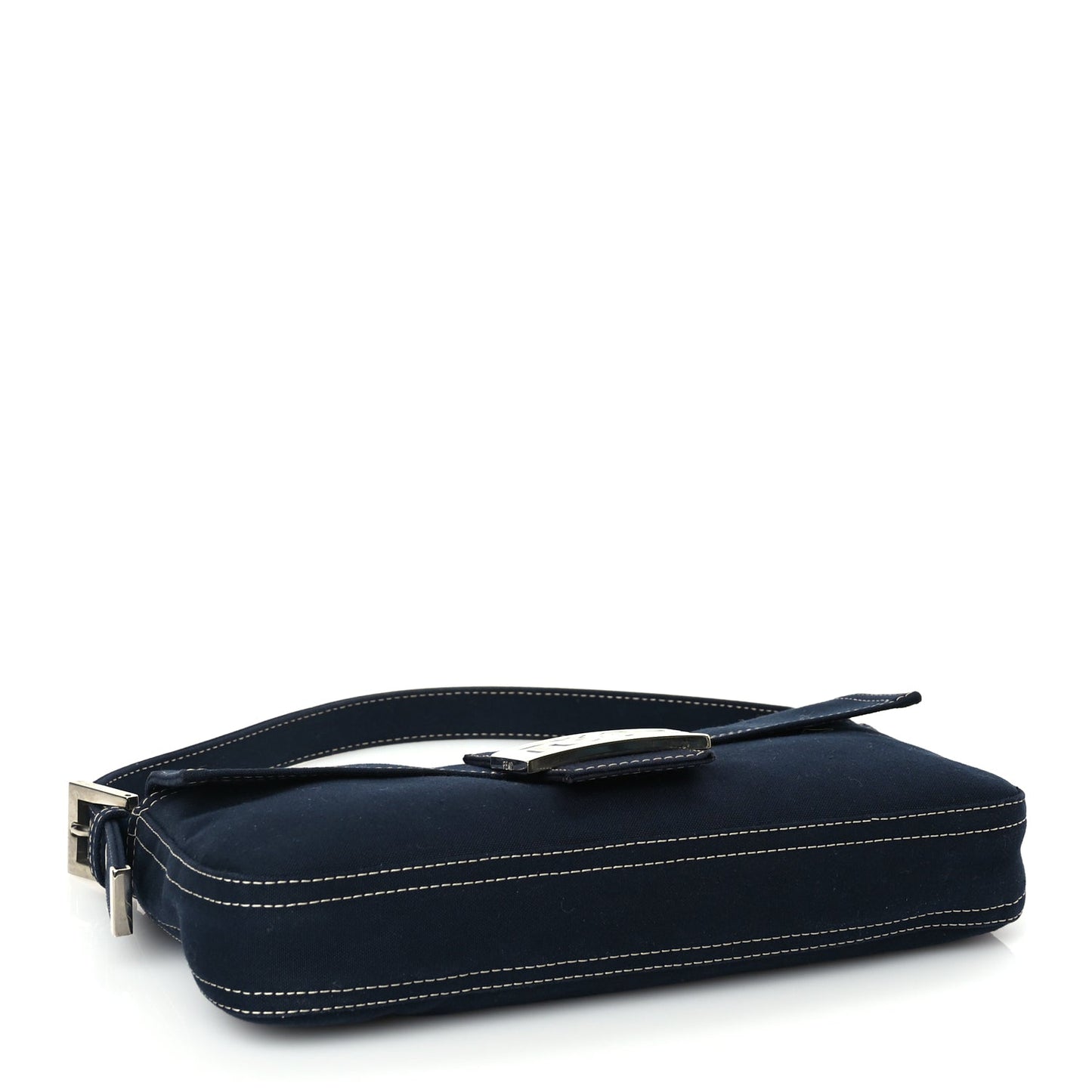 Fendi Canvas Enamel Baguette Blue