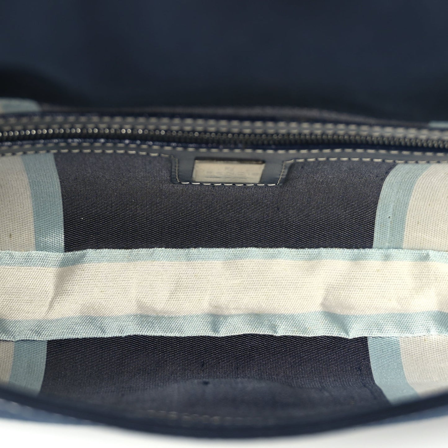 Fendi Canvas Enamel Baguette Blue