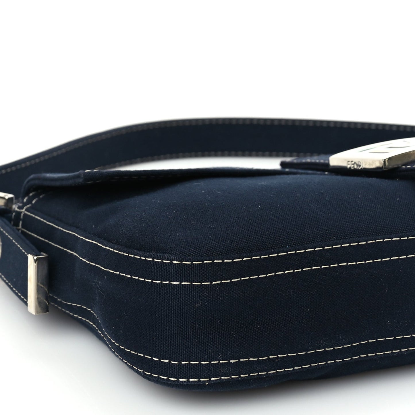 Fendi Canvas Enamel Baguette Blue