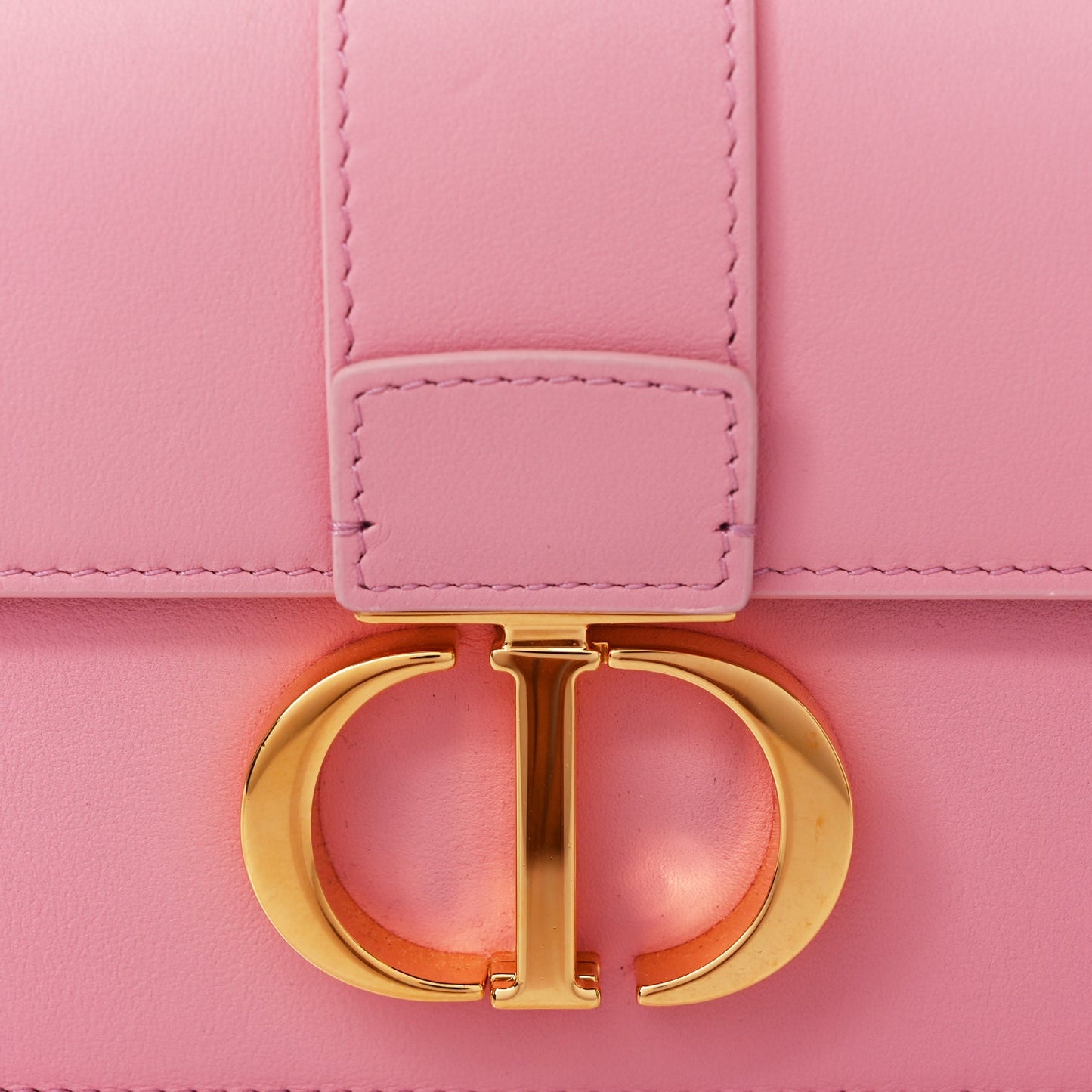 Christian Dior Calfskin 30 Montaigne East West Chain Flap Bag Pink