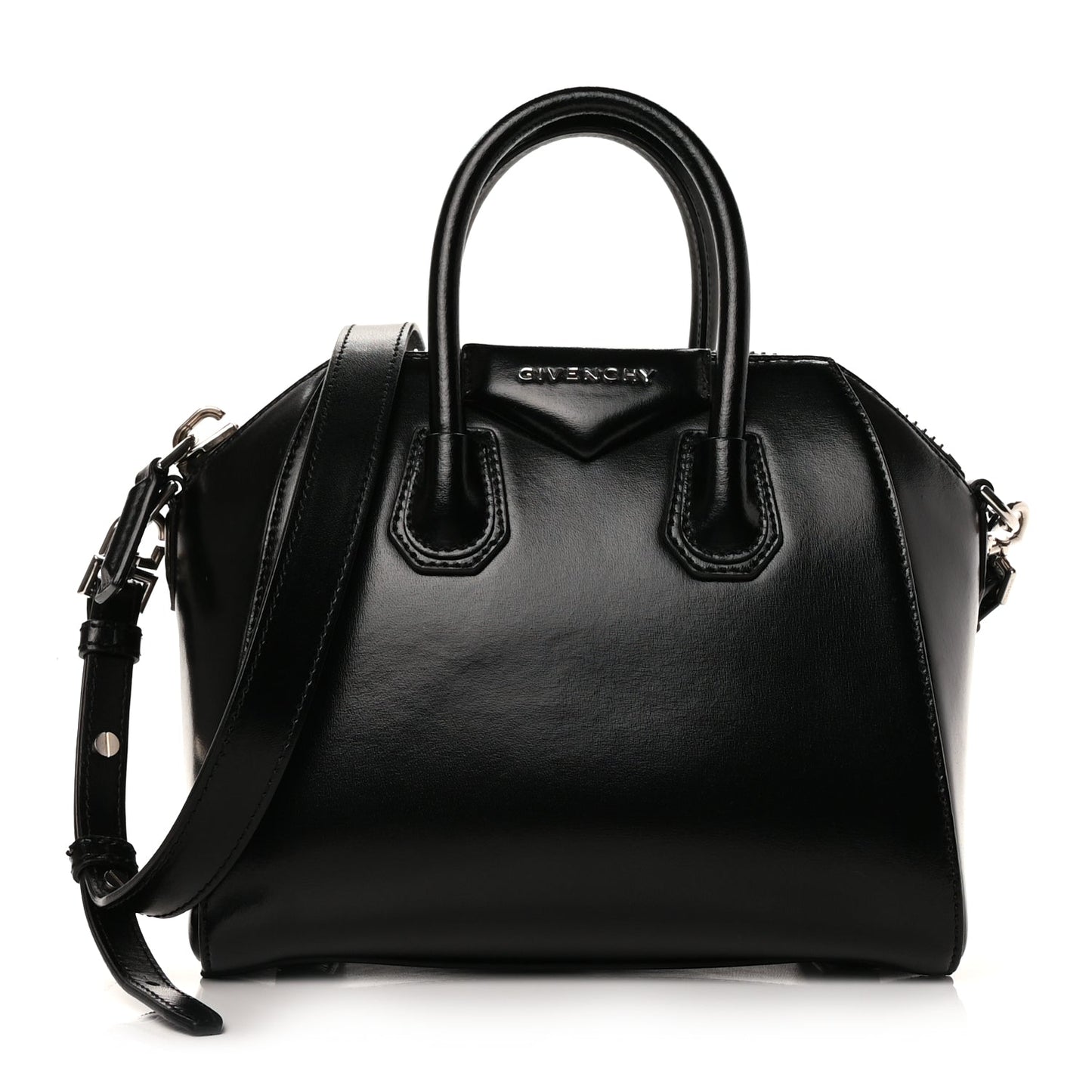 Givenchy Shiny Lord Calfskin Mini Antigona Black