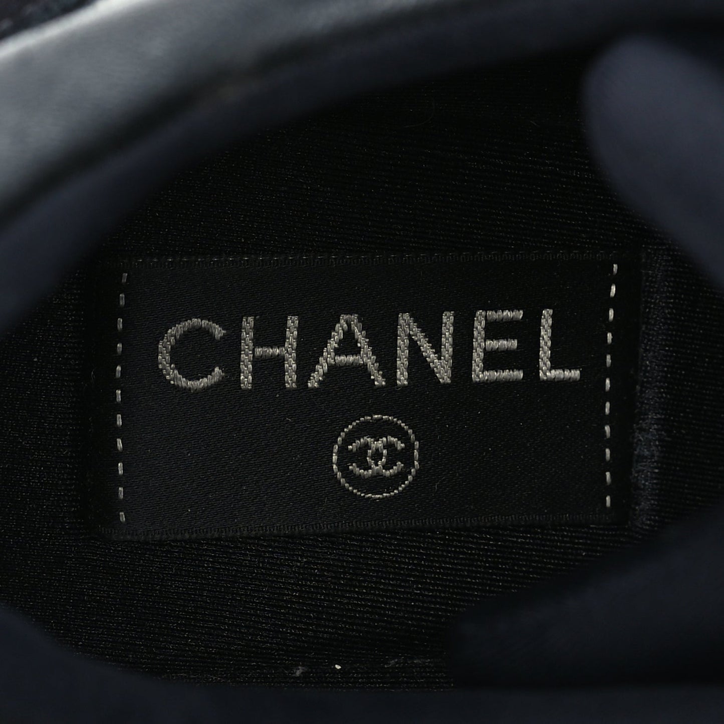 Chanel Toile Suede Calfskin CC Mens Sneakers 41  Black