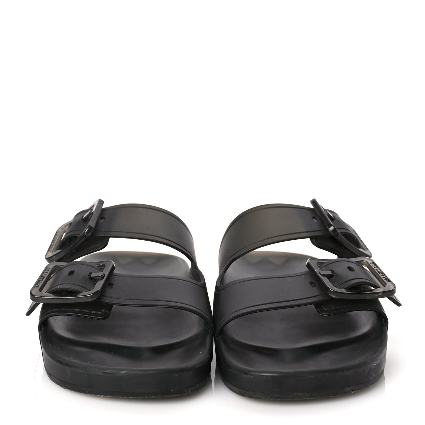Balenciaga Technical Polyurethane Mallorca Slide Sandals 38 Black