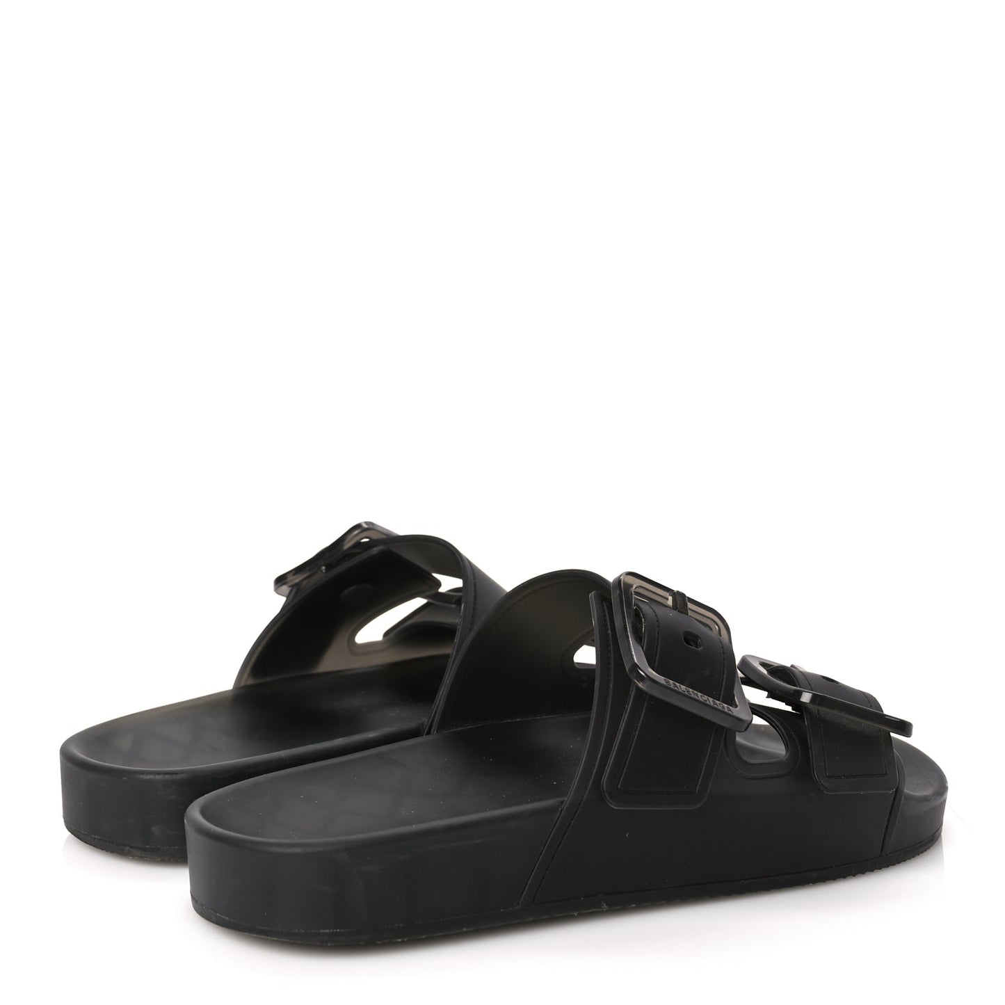 Balenciaga Technical Polyurethane Mallorca Slide Sandals 38 Black