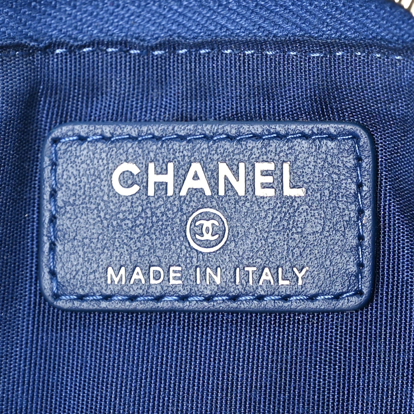 Chanel Caviar Quilted Incognito Classic iPhone Pouch  Blue