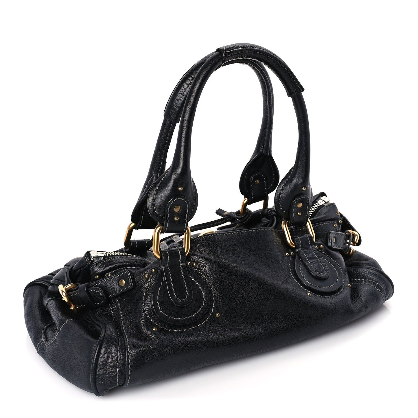 Chloe Calfskin Medium Paddington Satchel  Black
