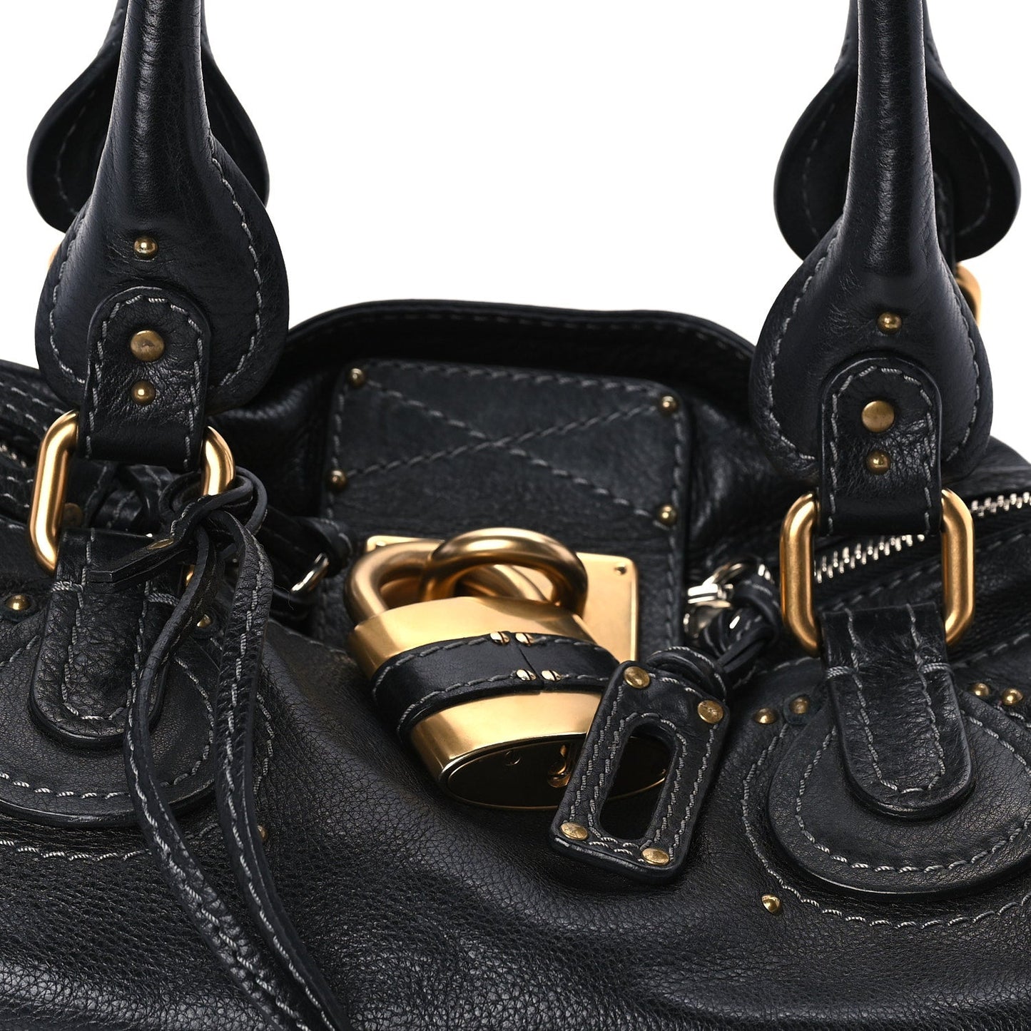 Chloe Calfskin Medium Paddington Satchel  Black