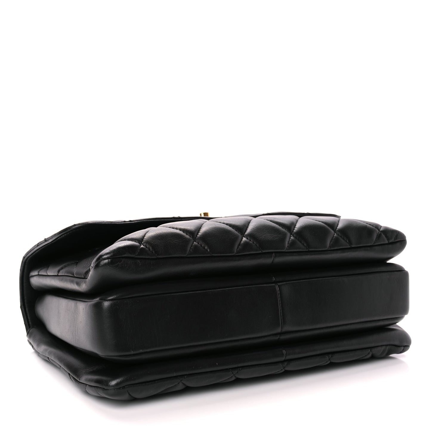 Chanel Lambskin Quilted Medium Trendy CC Flap Dual Handle Bag Black