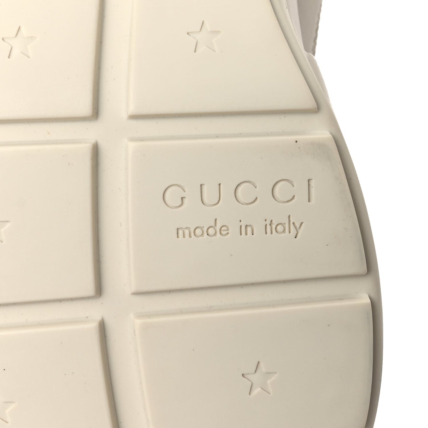 Gucci Calfskin Interlocking G Logo Mens Rhyton Sneakers 10  Ivory