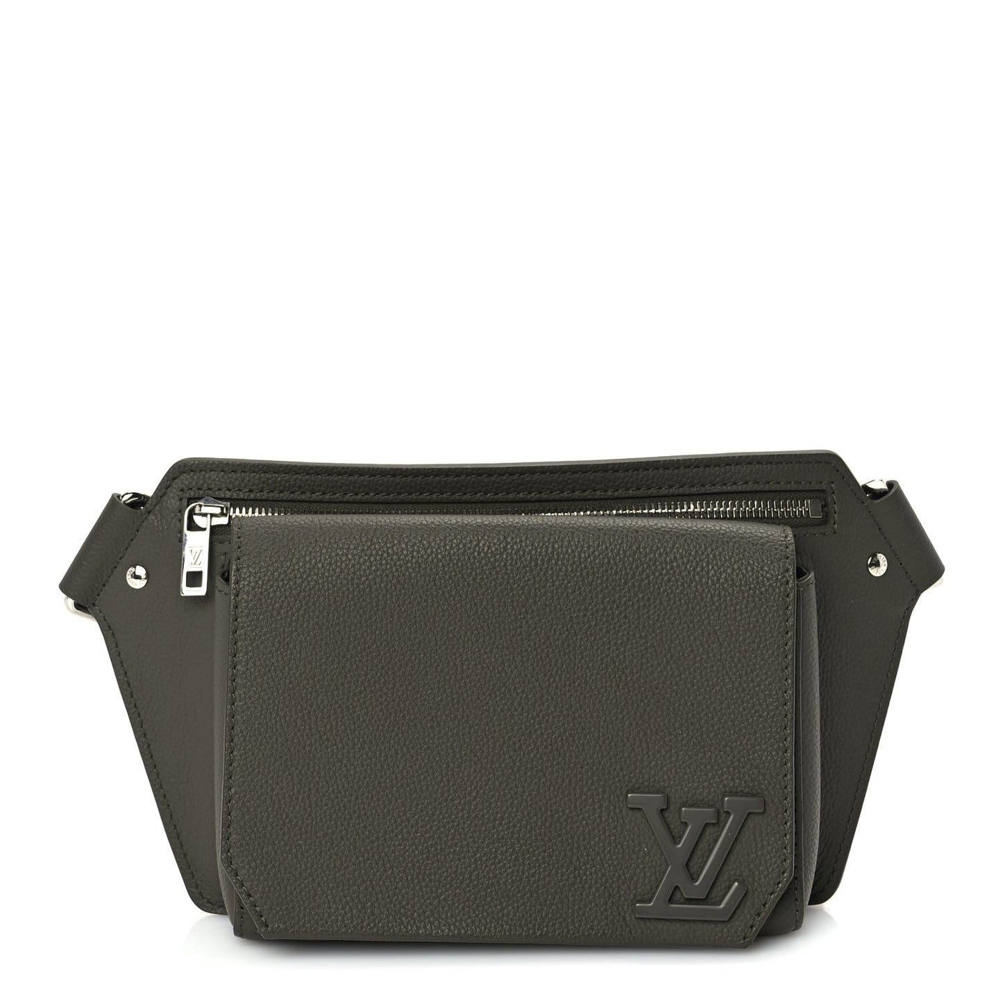 Louis Vuitton Grained Calfskin Aerogram Takeoff Sling  Khaki
