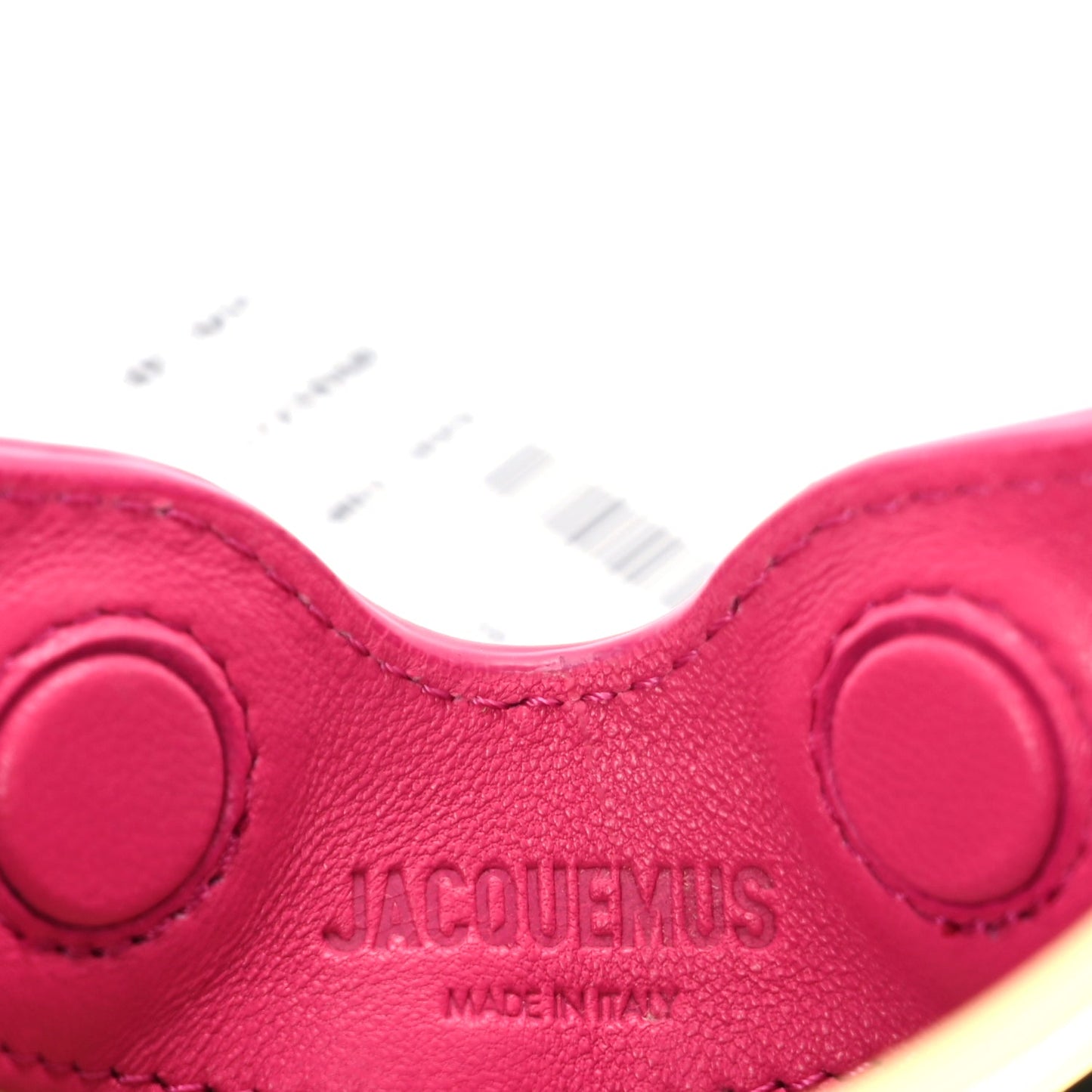 Jacquemus Calfskin Le Petit Calino Ring Top Handle Bag Dark Pink