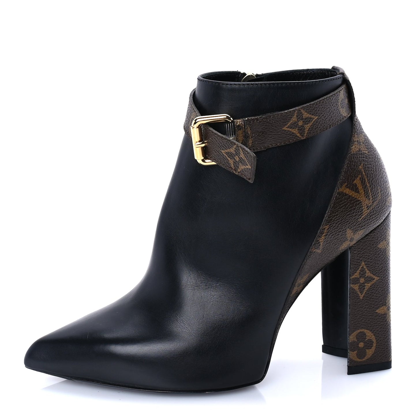 Louis Vuitton Calfskin Monogram Matchmake Low Boots 37 Brown