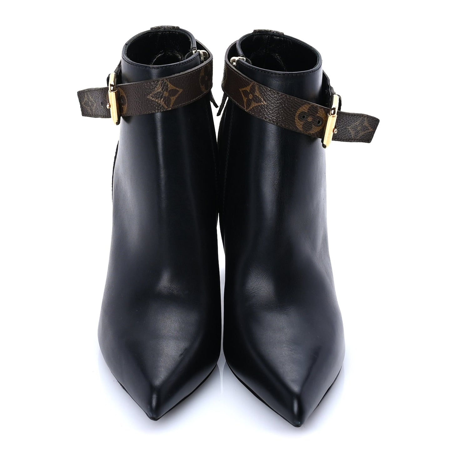Louis Vuitton Calfskin Monogram Matchmake Low Boots 37 Brown