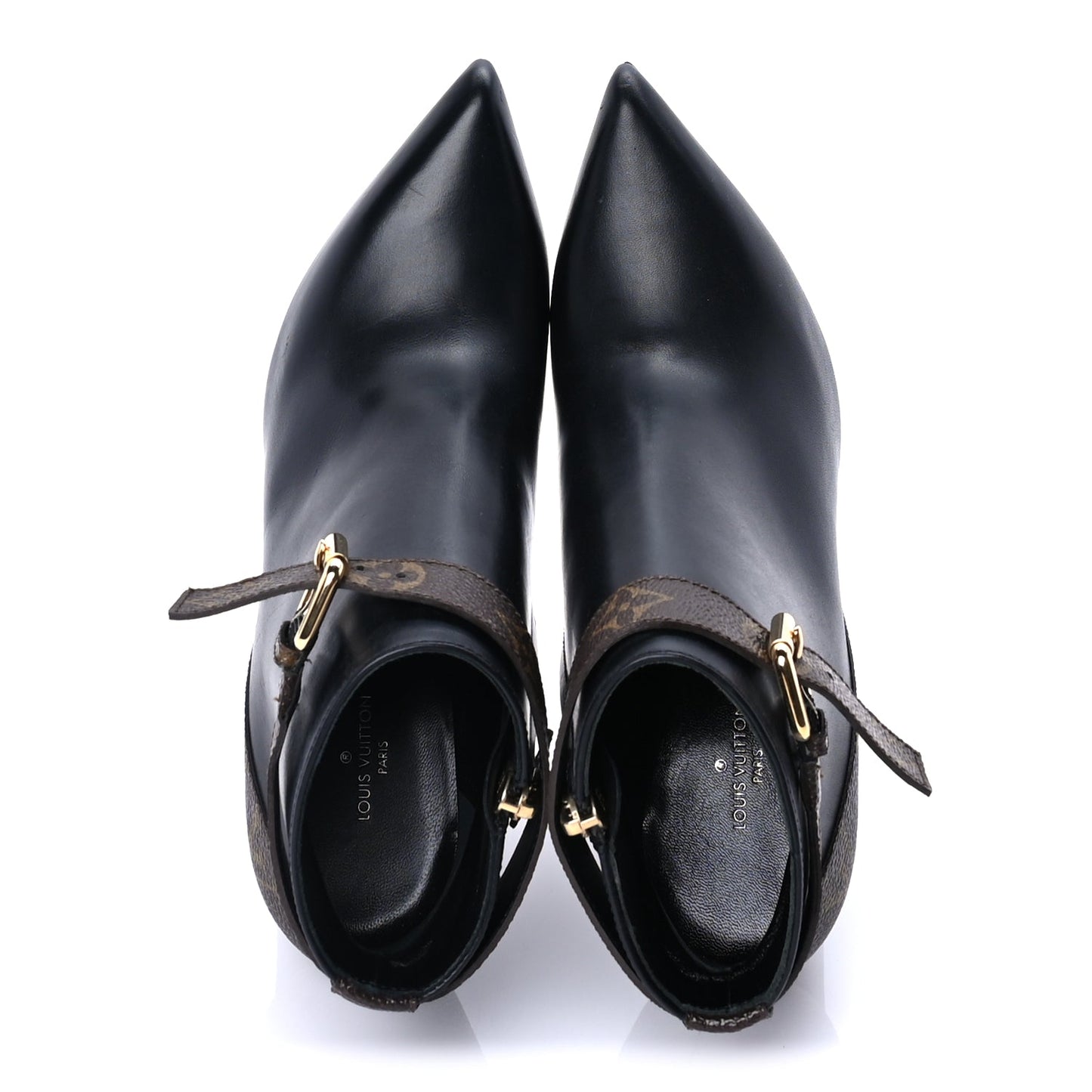 Louis Vuitton Calfskin Monogram Matchmake Low Boots 37 Brown