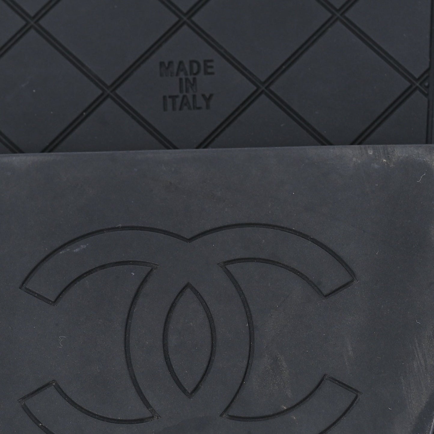Chanel Lambskin Cord Chain CC Sandals 40 Black