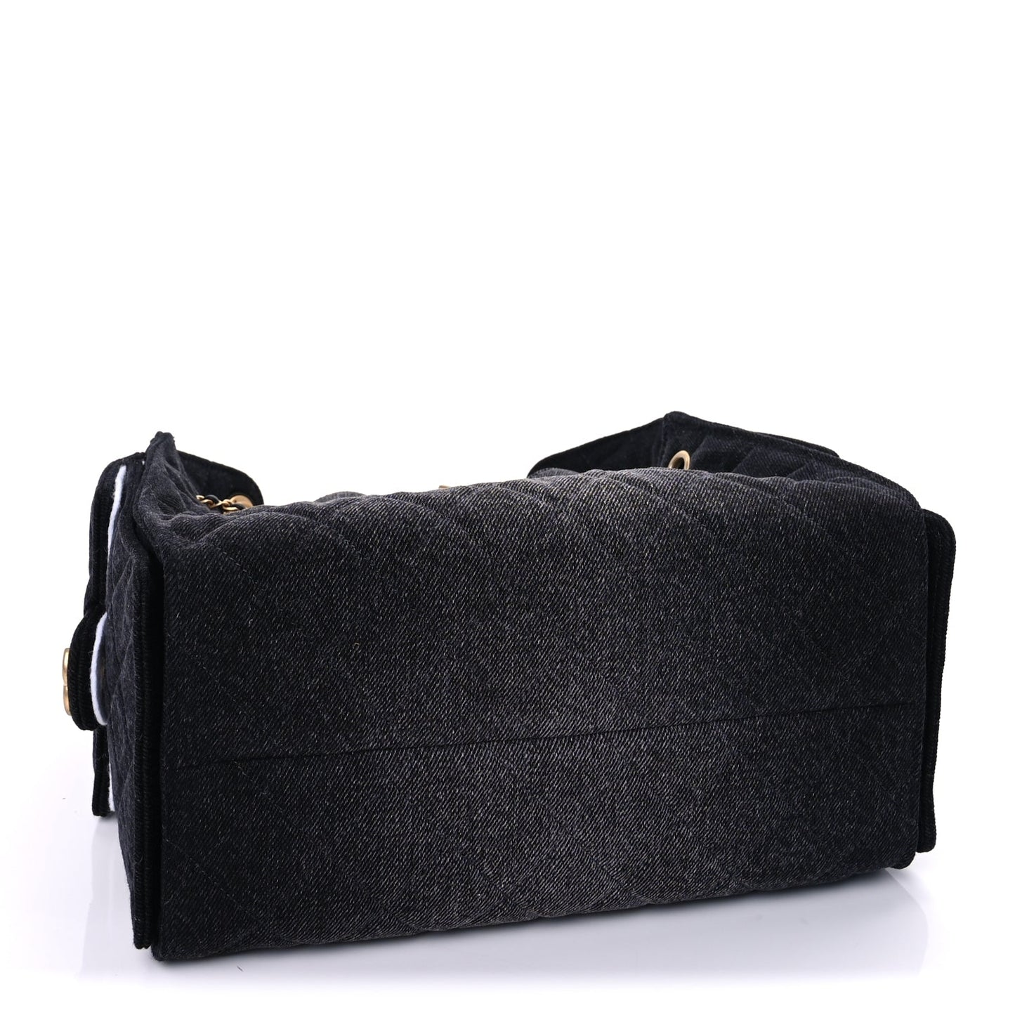 Chanel Washed Denim Quilted Small Chanel 25 Handbag  Black