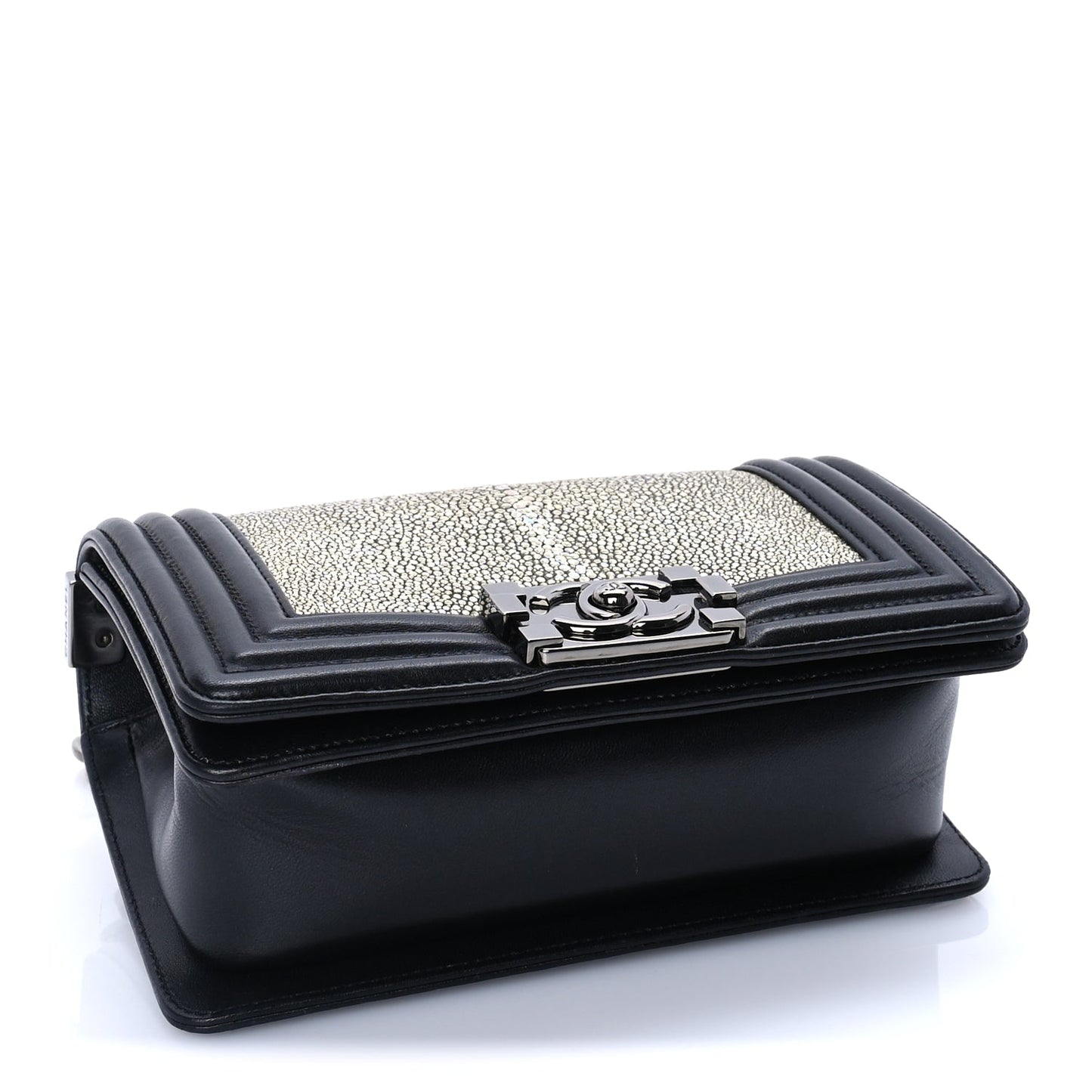 Chanel Galuchat Stingray Small Boy Flap Black
