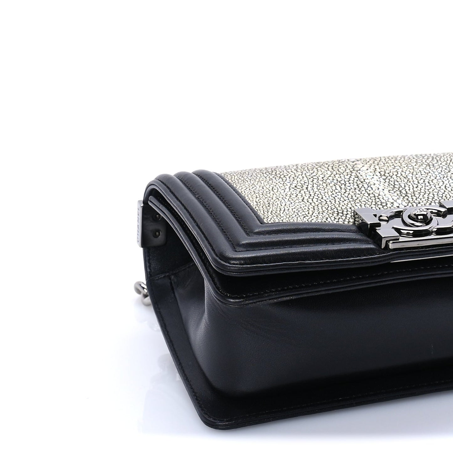 Chanel Galuchat Stingray Small Boy Flap Black