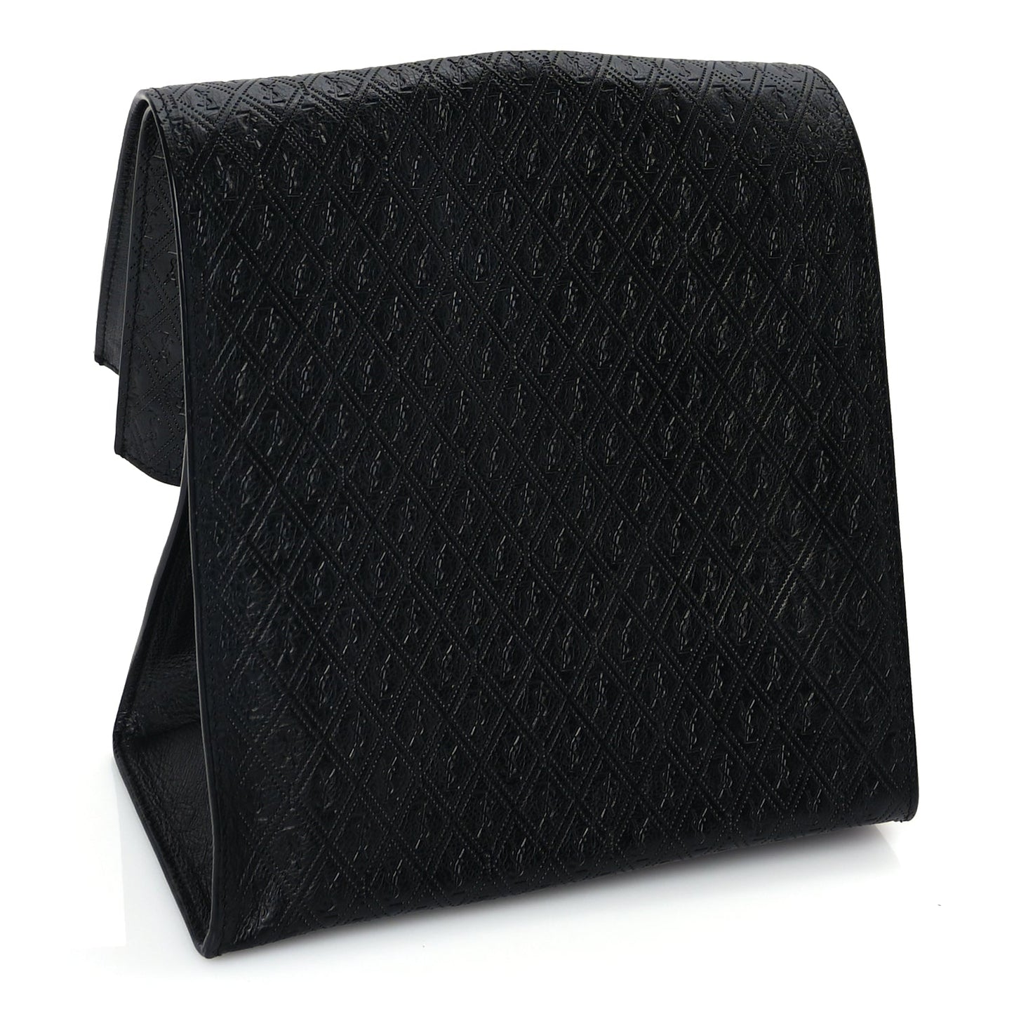 Saint Laurent Calfskin Monogram Deli Paper Bag Vintage Black