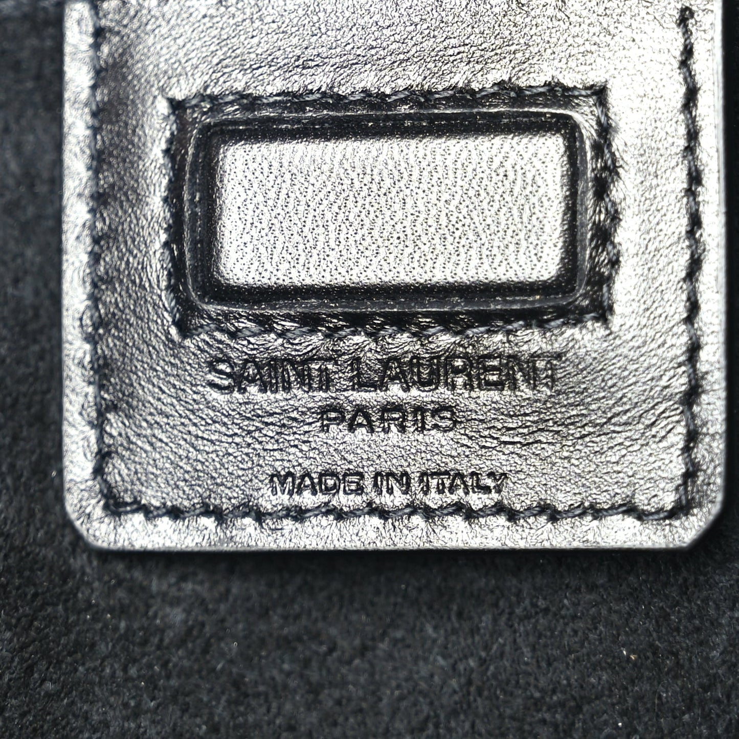 Saint Laurent Calfskin Monogram Deli Paper Bag Vintage Black
