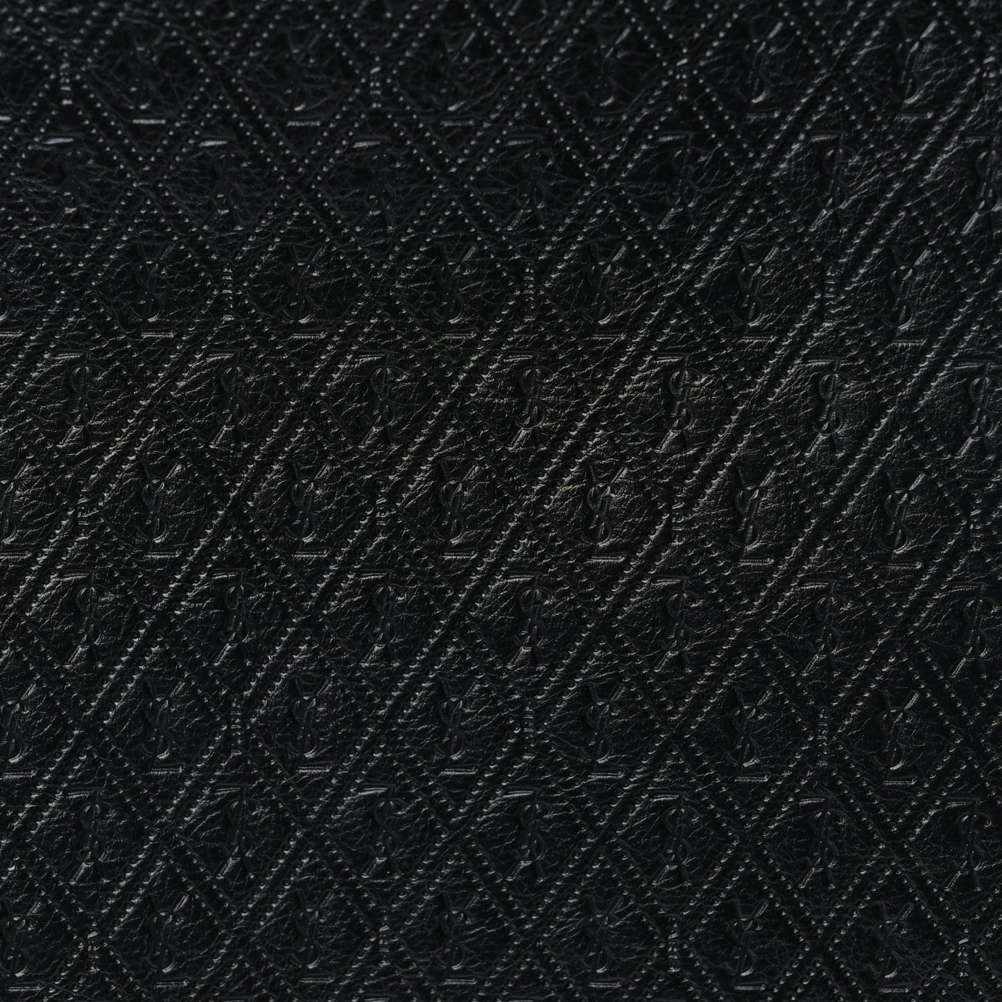 Saint Laurent Calfskin Monogram Deli Paper Bag Vintage Black
